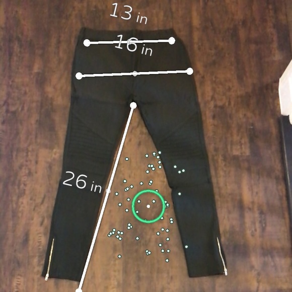 Olive Green motto leggings, - Picture 8 of 8